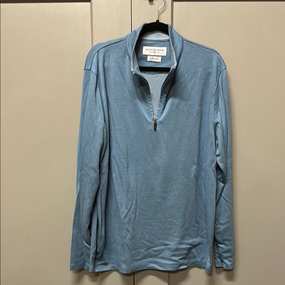 Mizzen and Main Blue Quarter-Zip Pullover